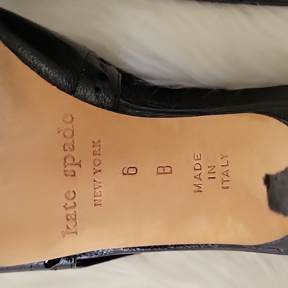 Kate Spade Women\'s Monica Pumps Close Toe Bow Slingback Black Leather Size 6 main image 3